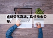 官网入口-姚明受伤离场，伤情尚未公布。